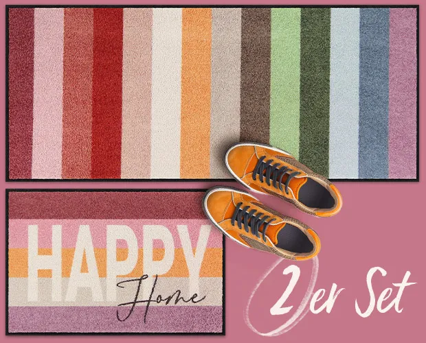 salonloewe-happy-stripes-set-waschbare-matten-mit-streifenmuster image 1