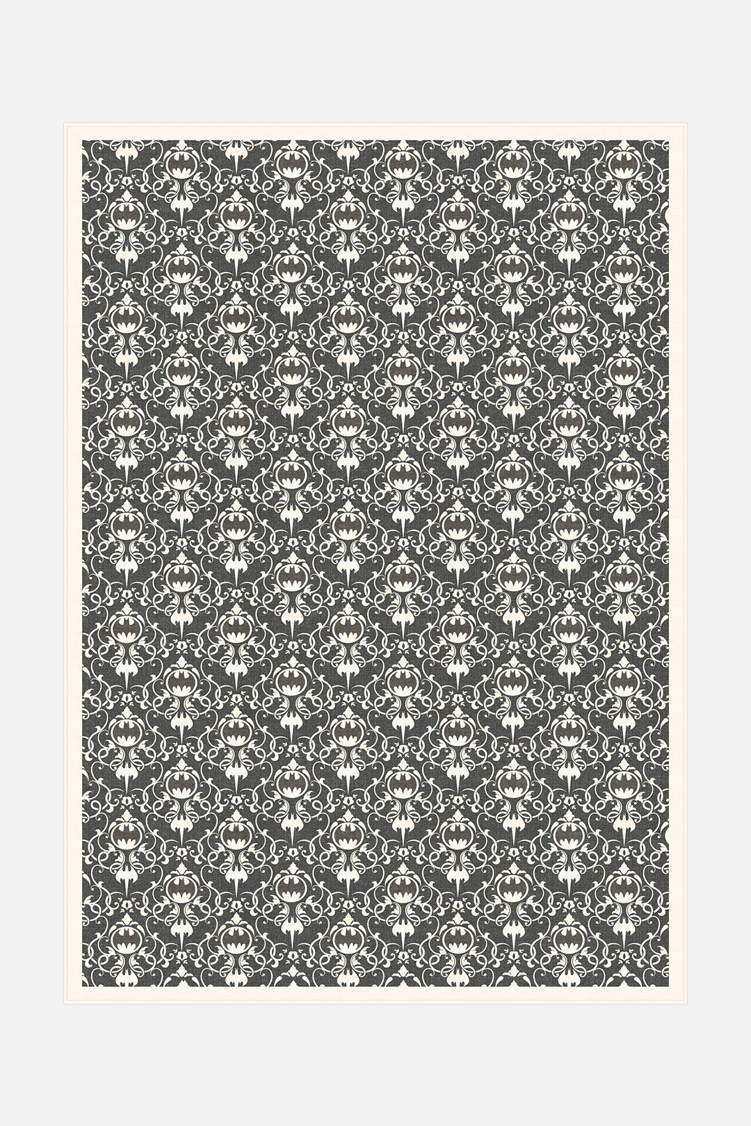 teppana-batman-damast-basalt-teppich-waschbarer-teppich-beige-natur-mit-grau-sil image 1