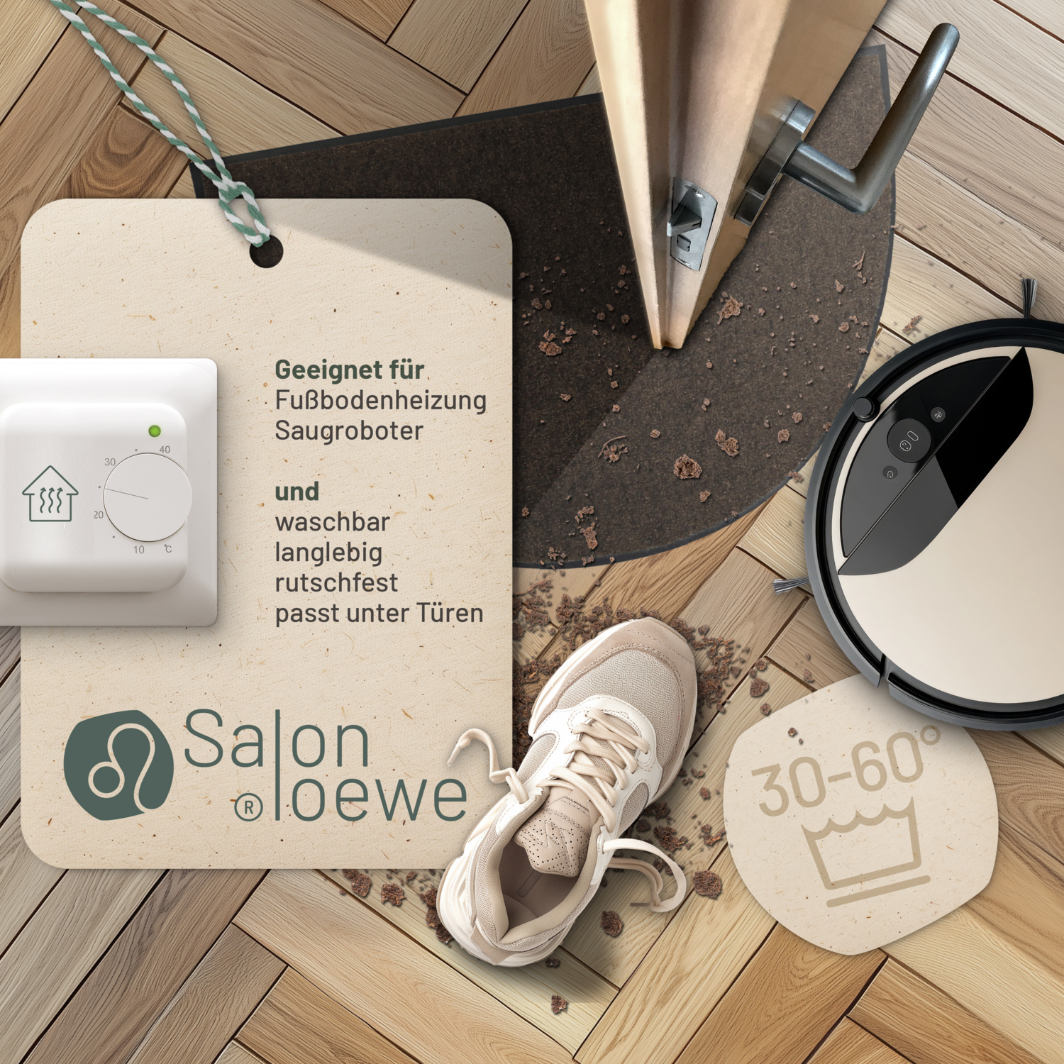 salonloewe-schokobraun-halbrund-50-x-75-cm-waschbare-schmutzfangmatte-in-braun-m image 2