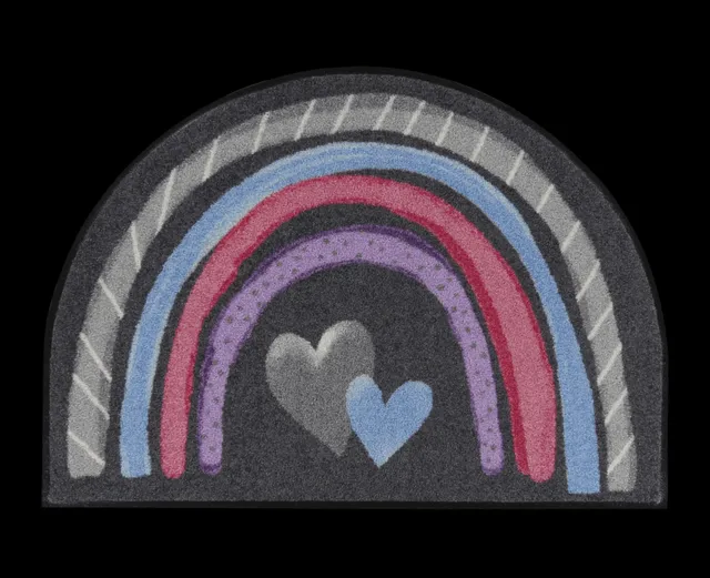 salonloewe-rainbow-hearts-shape-matte-60-x-85-cm-waschbare-herz-designmatte-mit- image 1