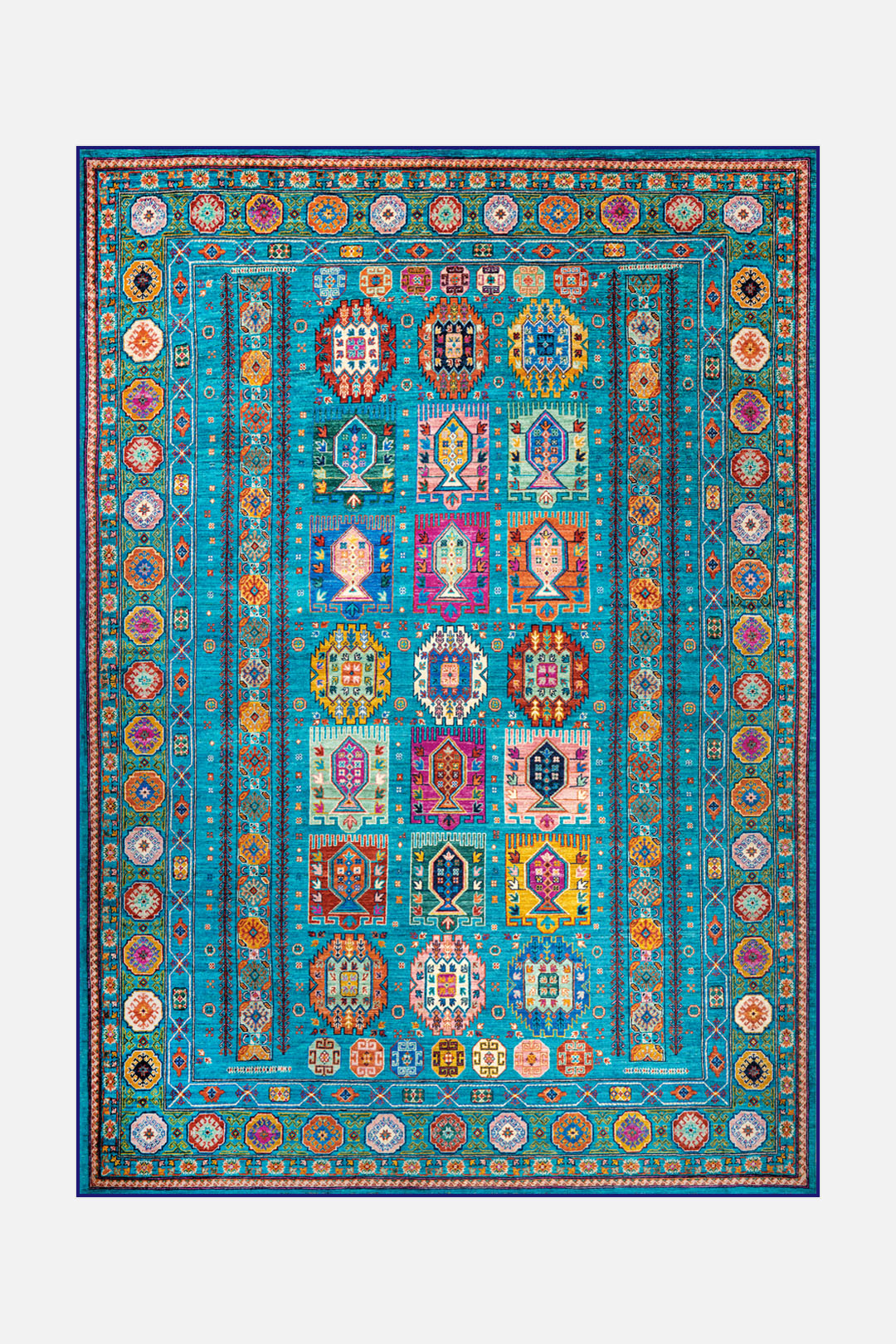 teppana-soraya-labra-teppich-waschbar-blau-marokkanisch image 1