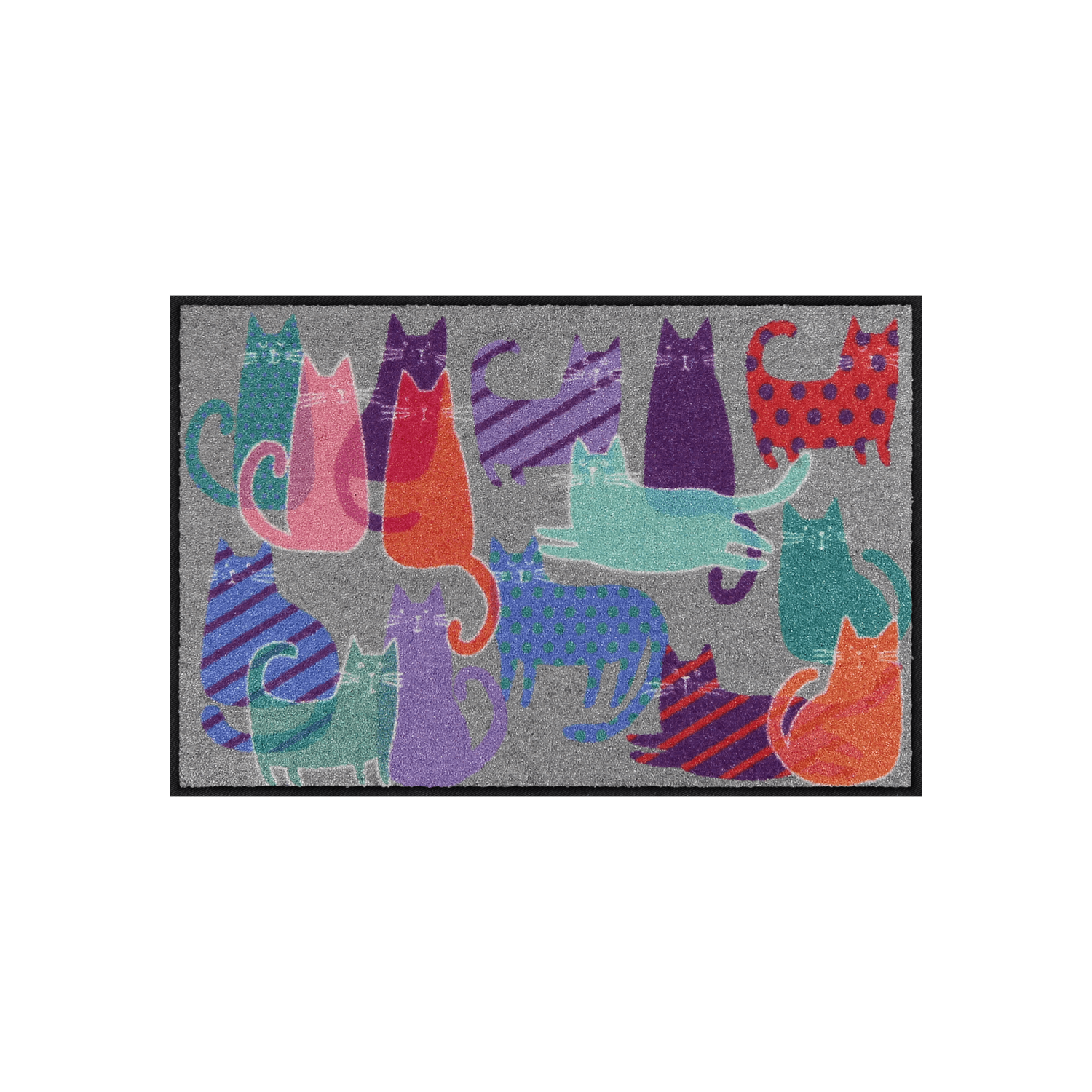 salonloewe-cats-meeting-eingangsmatte-50-x-75-cm-waschbare-fu-matte-mit-katzen-m image 1