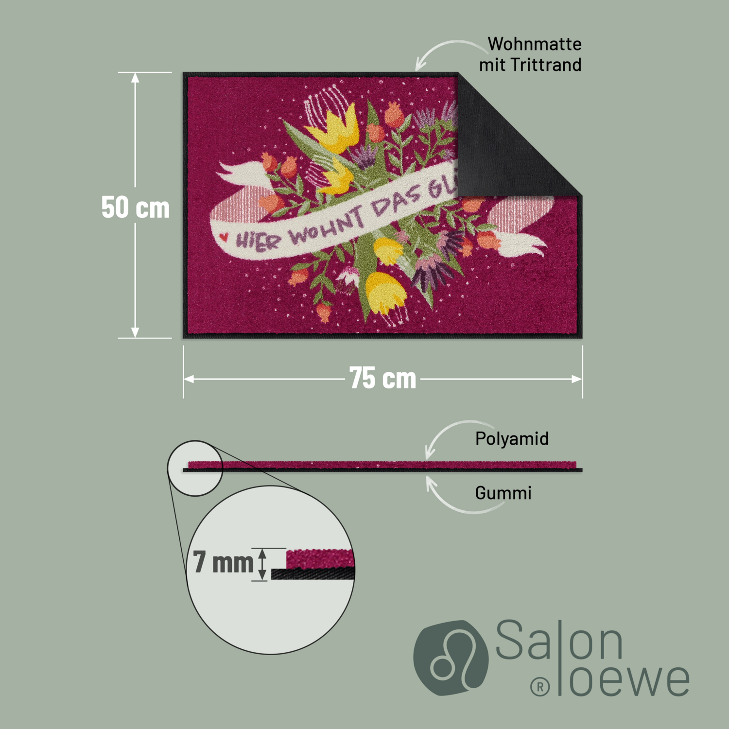 salonloewe-das-gl-ck-eingangsmatte-50-x-75-cm-waschbare-fu-matte-mit-bl-tenmotiv image 4