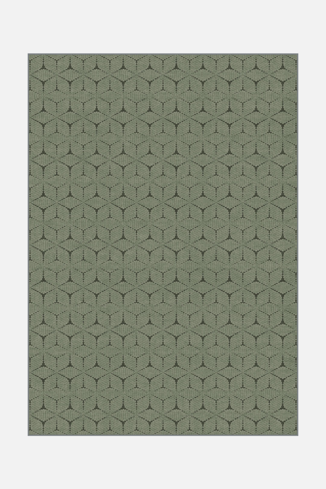 teppana-flockentanz-salbei-teppich-moderner-waschbarer-teppich-in-gr-n-mit-geome image 1