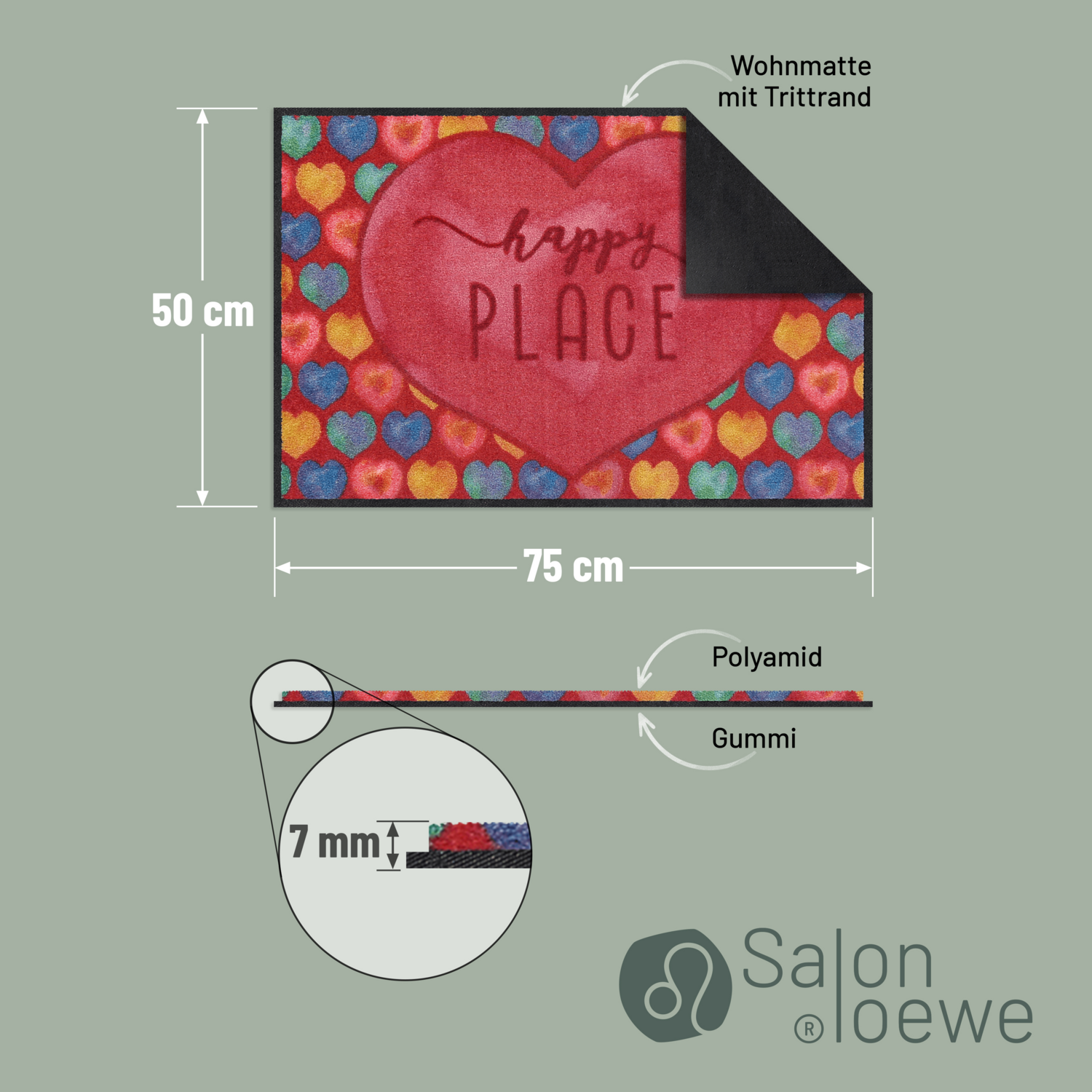 salonloewe-happy-place-heart-eingangsmatte-50-x-75-cm-waschbare-fu-matte-mit-her image 4