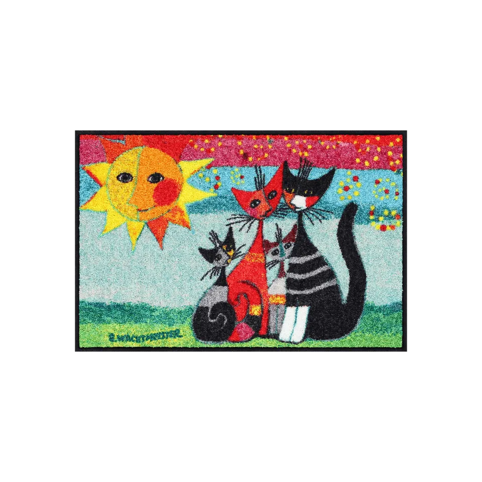 salonloewe-momenti-di-felicita-fu-matte-50-x-75-cm-bunte-katzen-motivmatte-polya image 1