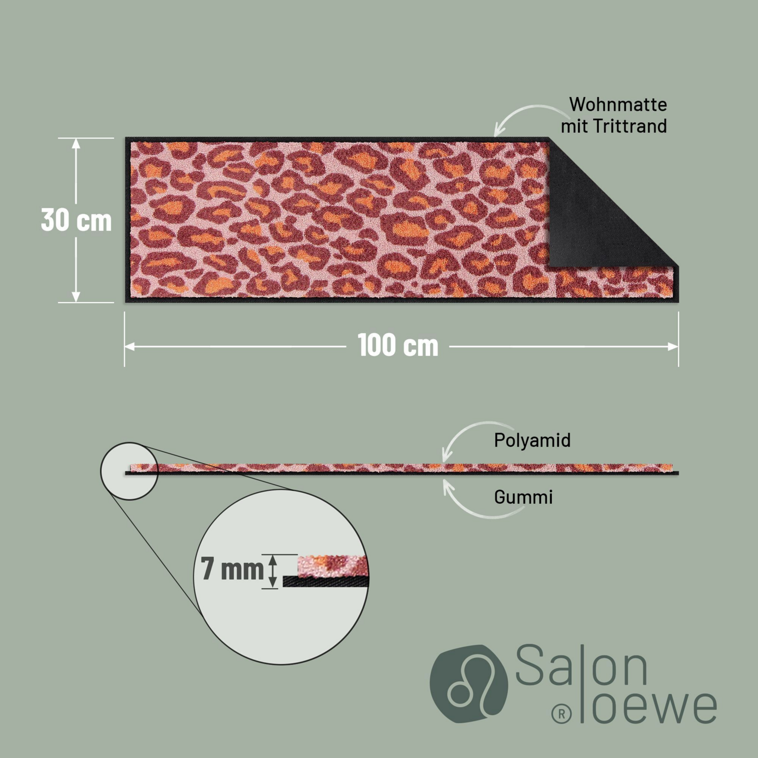 salonloewe-leo-pure-candy-minimatte-30-x-100-cm-leo-muster-schmutzfangmatte image 4