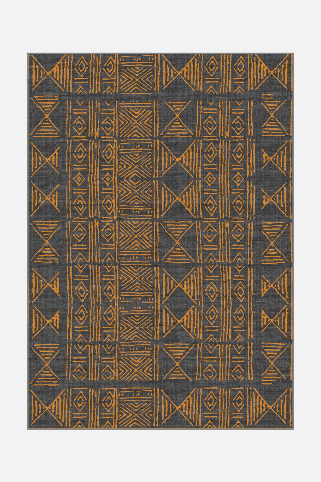 teppana-antik-gold-teppich-waschbarer-designer-teppich-gelb-orange-grau-silber-g image 1