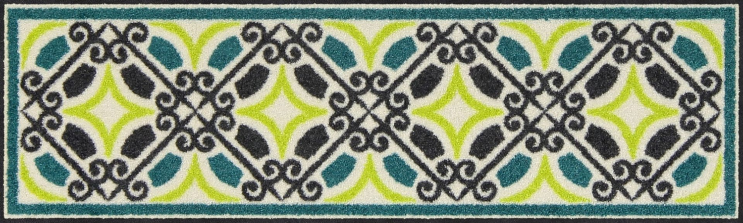 salonloewe-bogart-l-ufer-30-x-100-cm-green-aqua-waschbare-fu-matte-in-gr-n-aqua image 1