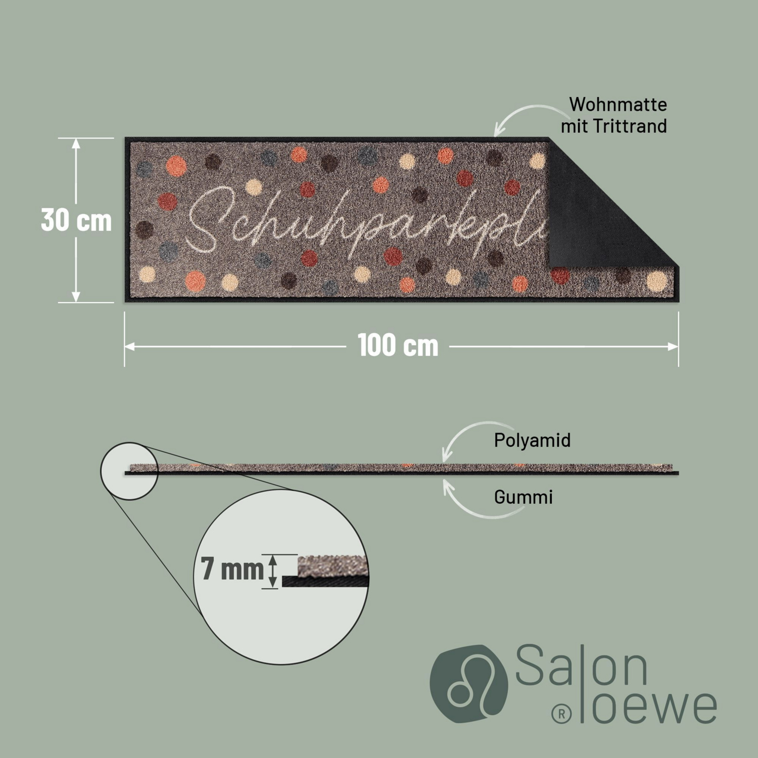 salonloewe-schuhparkplatz-dots-minimatte-30-x-100-cm-schmale-waschbare-flurmatte image 3