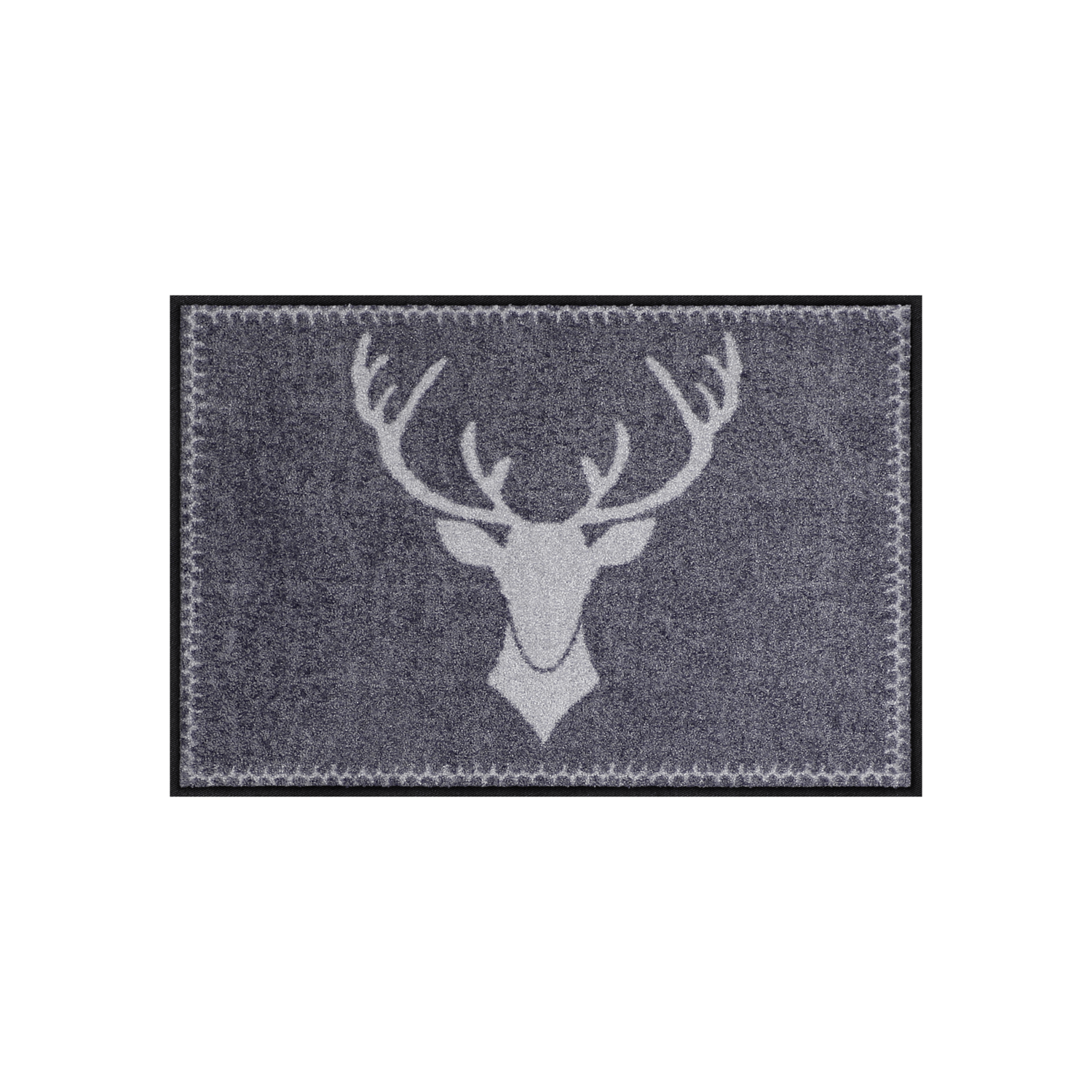salonloewe-franz-anthrazit-eingangsmatte-50-x-75-cm-hirschmotiv-mit-geometrische image 1