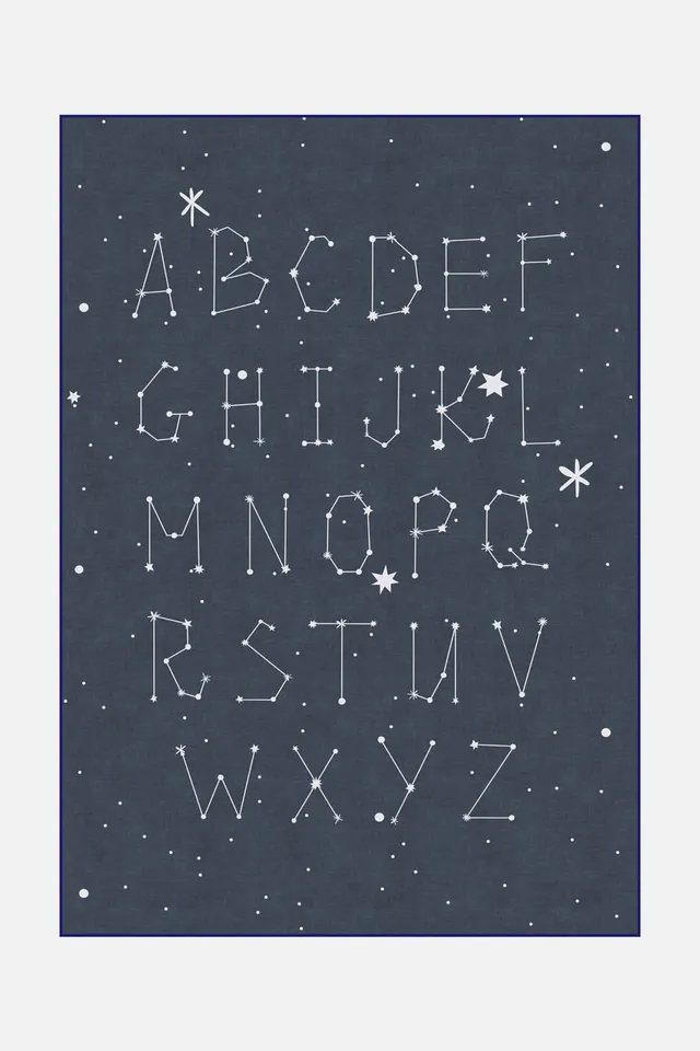 teppana-stern-alphabet-teppich-waschbarer-kinderteppich-mit-sternen-und-alphabet image 1
