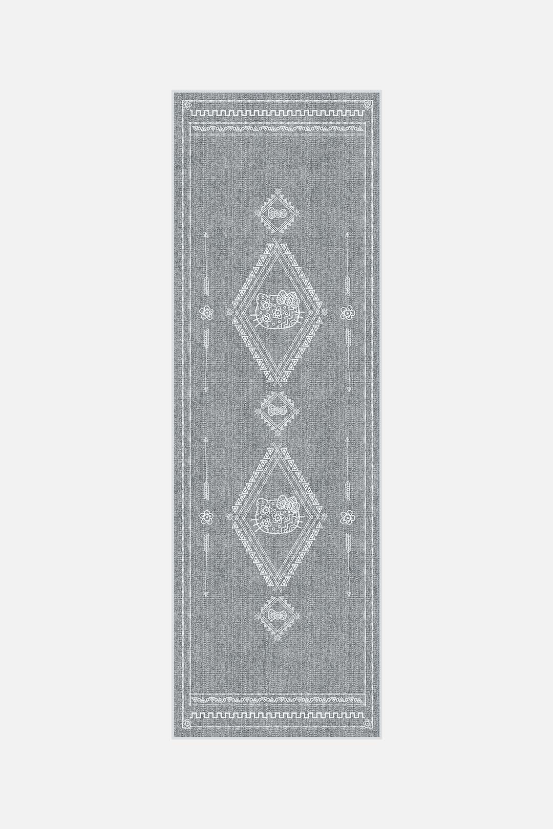 teppana-hello-kitty-tribal-grau-teppich-waschbarer-kinder-teppich image 5