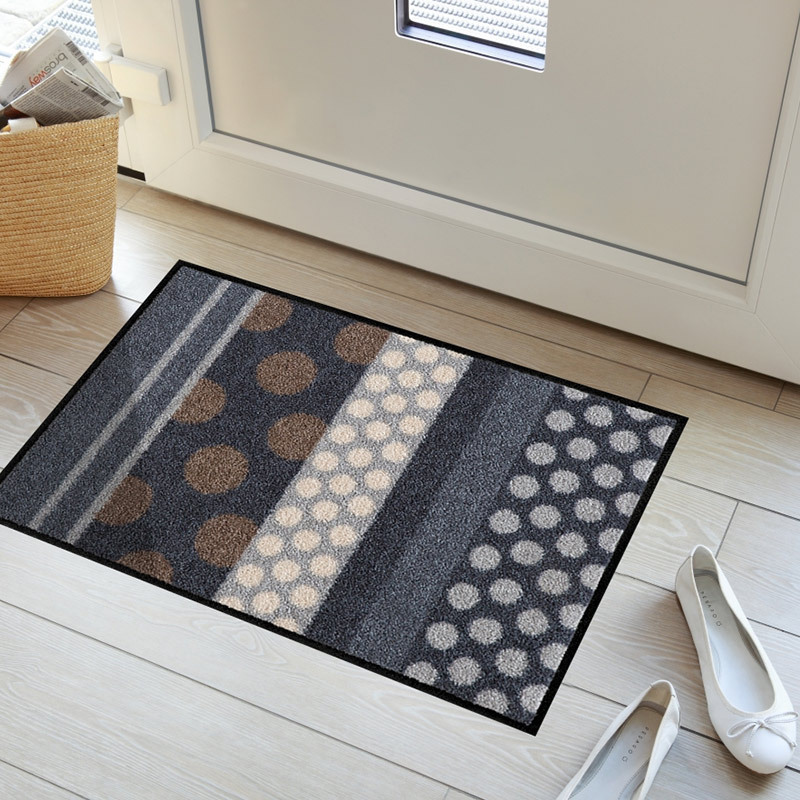 salonloewe-glamour-dots-grau-teppich-50-x-75-cm-waschbarer-l-ufer-rutschfest image 2