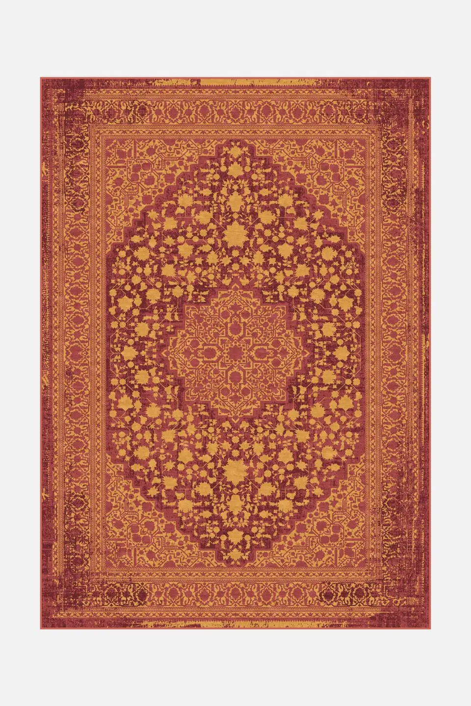 teppana-ella-korall-teppich-waschbarer-perser-teppich image 1