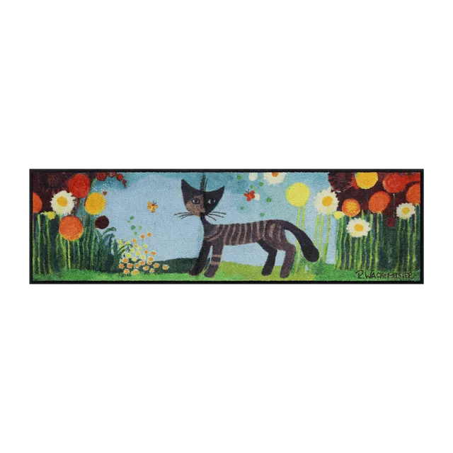 salonloewe-margherite-halb-rund-35-x-120-cm-kunstvolle-halbrund-matte-mit-katzen image 1