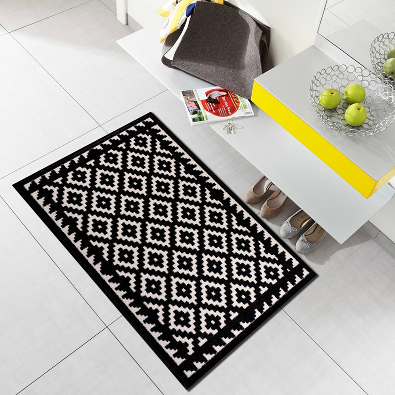 salonloewe-tabuk-black-white-teppich-75-x-120-cm-geometrische-fu-matte-aus-polya image 2
