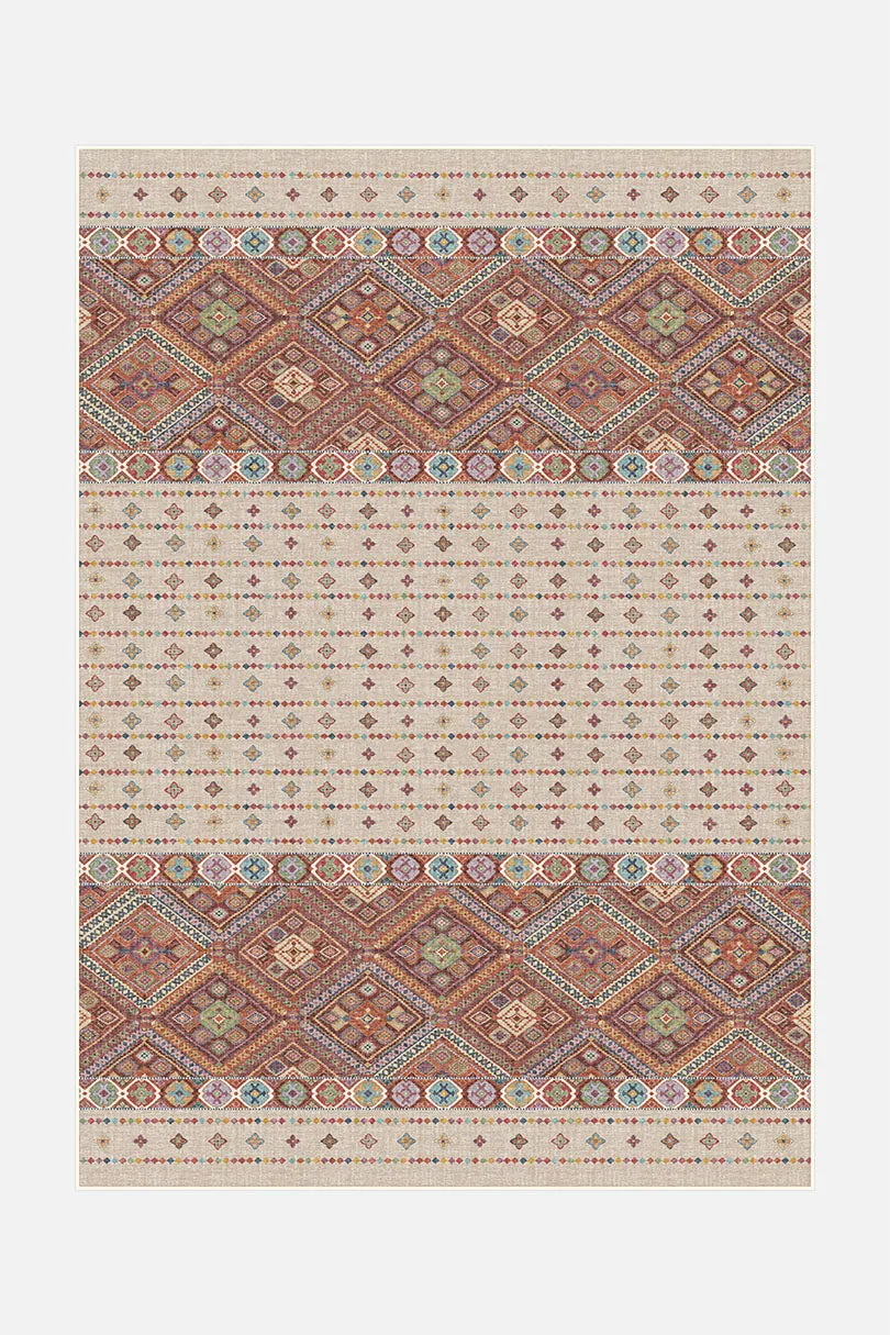 teppana-leila-bunt-teppich-waschbarer-mehrfarben-teppich-im-boho-stil-mit-rutsch image 1