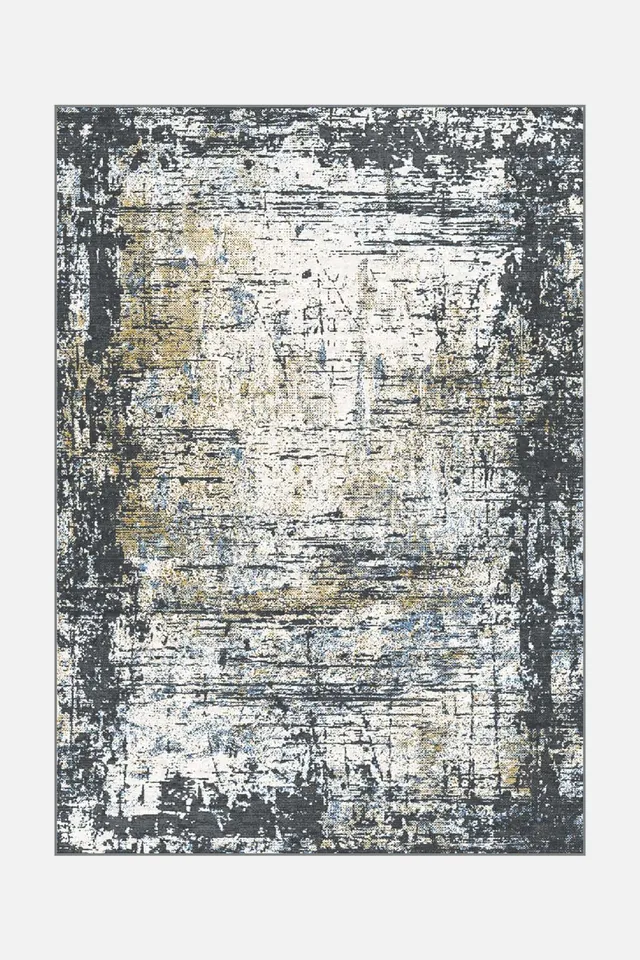 teppana-milo-lapis-teppich-waschbarer-design-teppich-in-dunkelgrau-silber-100-ma image 1