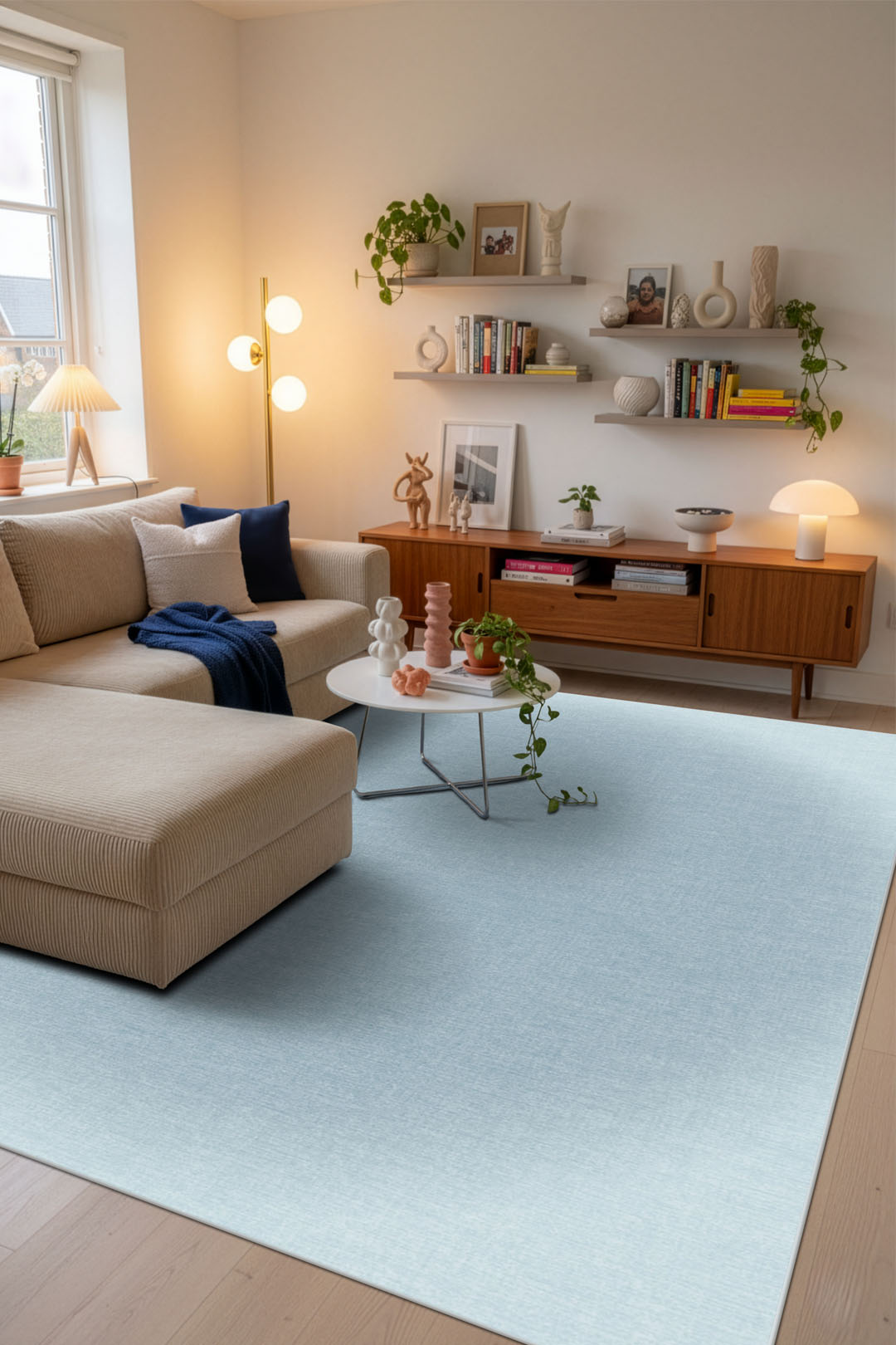 teppana-aura-himmelblau-teppich-moderner-waschbarer-teppich-in-blau image 4