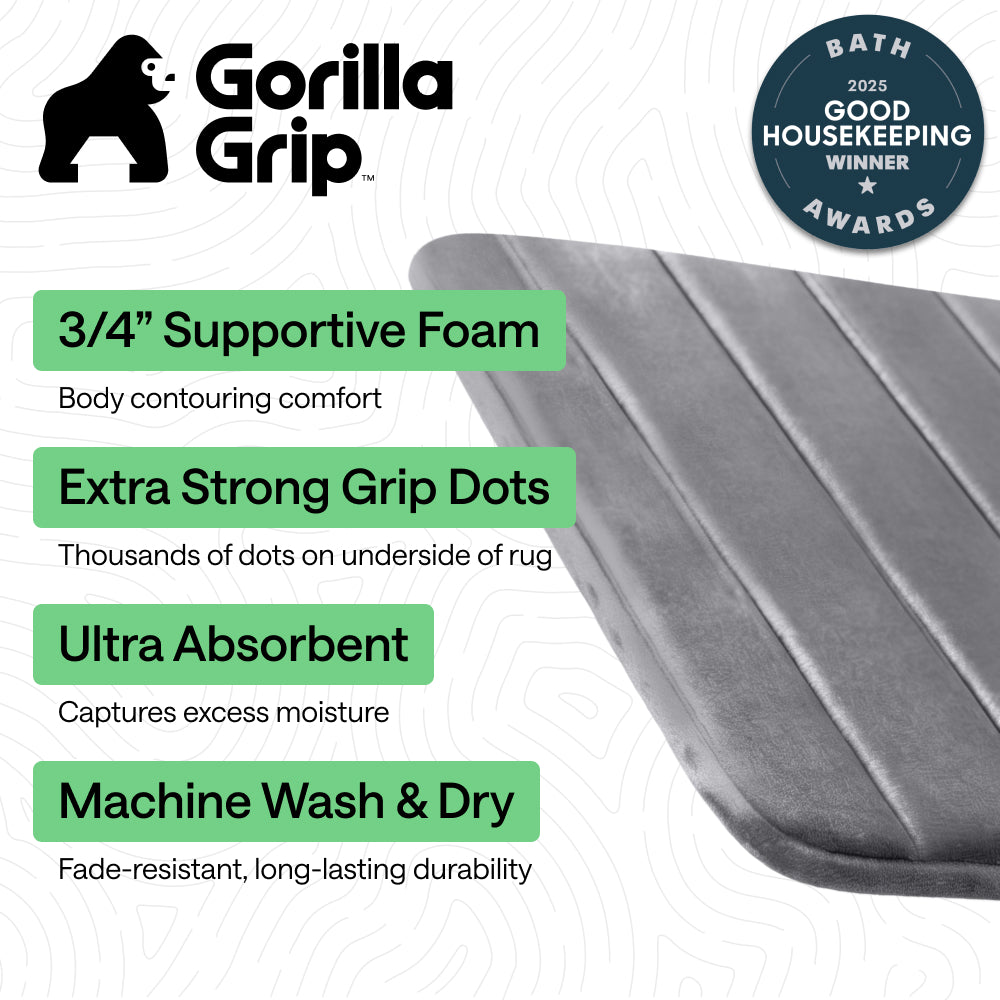 gorilla-grip-memory-foam-badematte-0-75-zoll-dick-ultraweicher-samt-rutschfest image 6