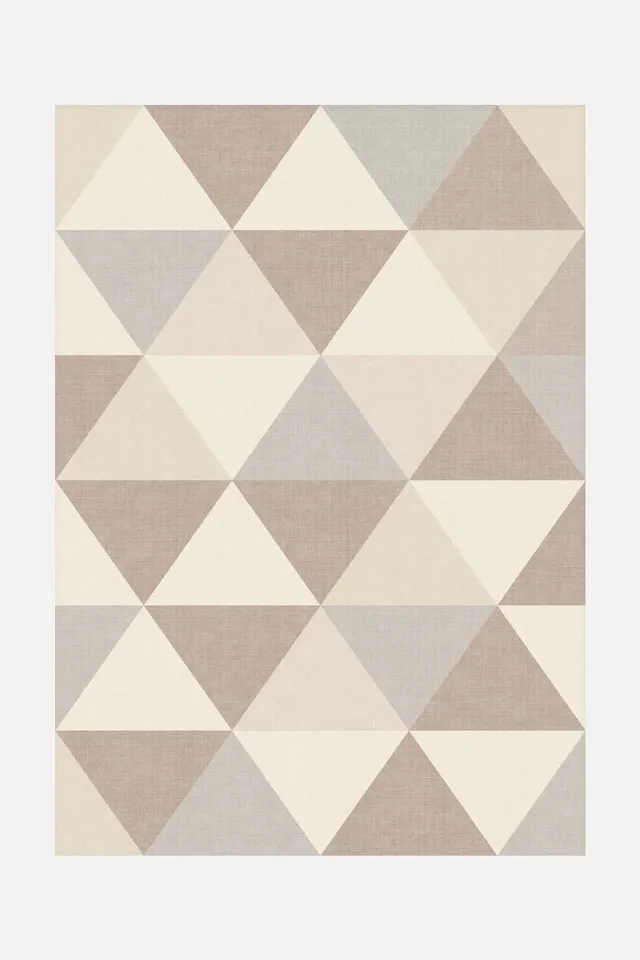 teppana-pyramide-sand-teppich-waschbarer-indoor-teppich-mit-rutschfester-matte-b image 1