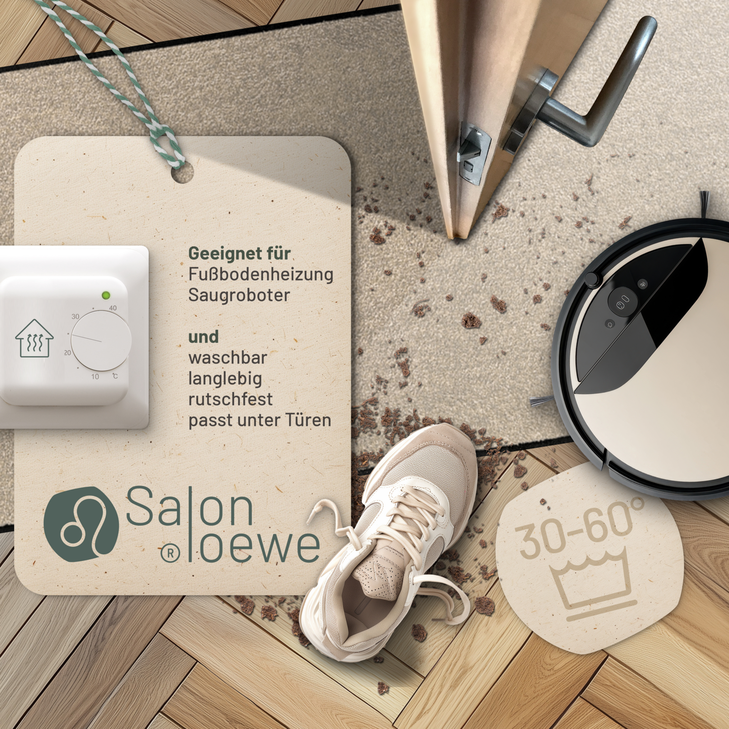 salonloewe-sand-teppich-75-x-190-cm-langlebiger-polyamid-l-ufer-aus-deutschland- image 2