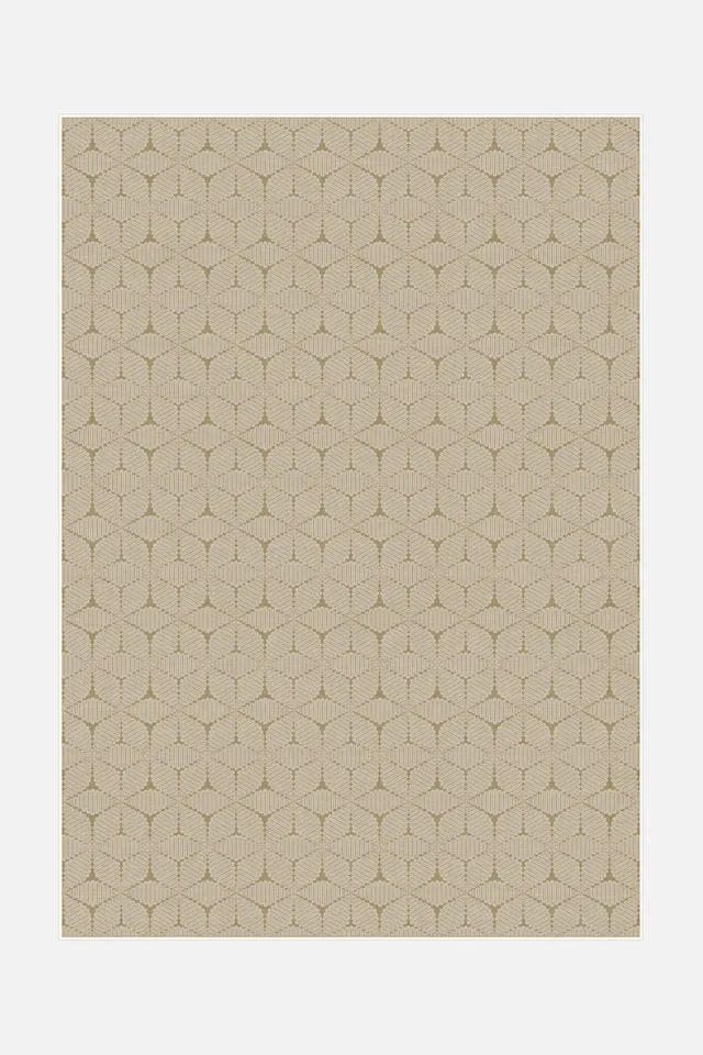 teppana-flockentanz-mandel-teppich-waschbarer-indoor-teppich-mit-geometrischem-m image 1