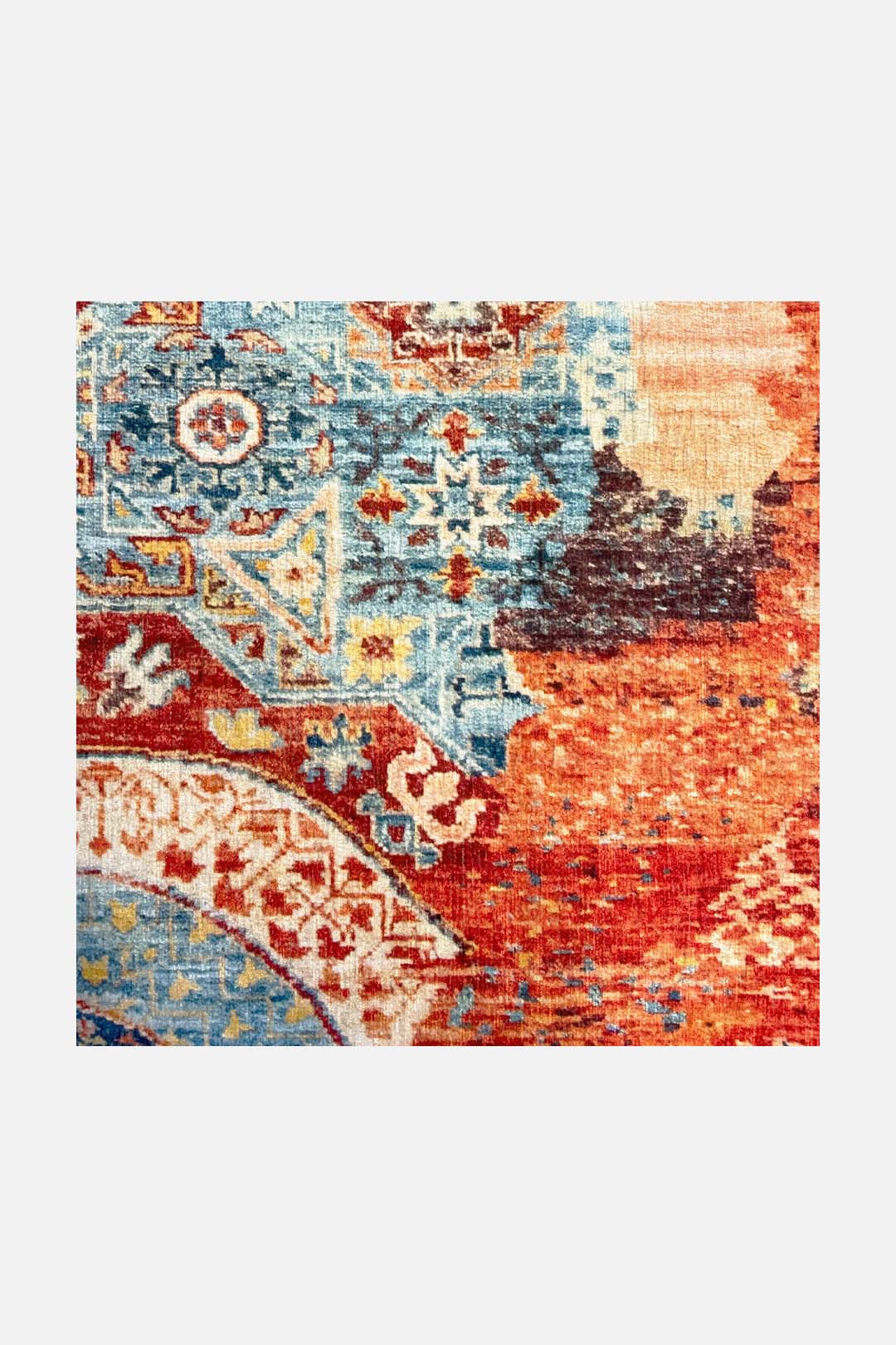 teppana-navid-glut-waschbarer-teppich-gelb-orange-rot-marokkanisch image 3