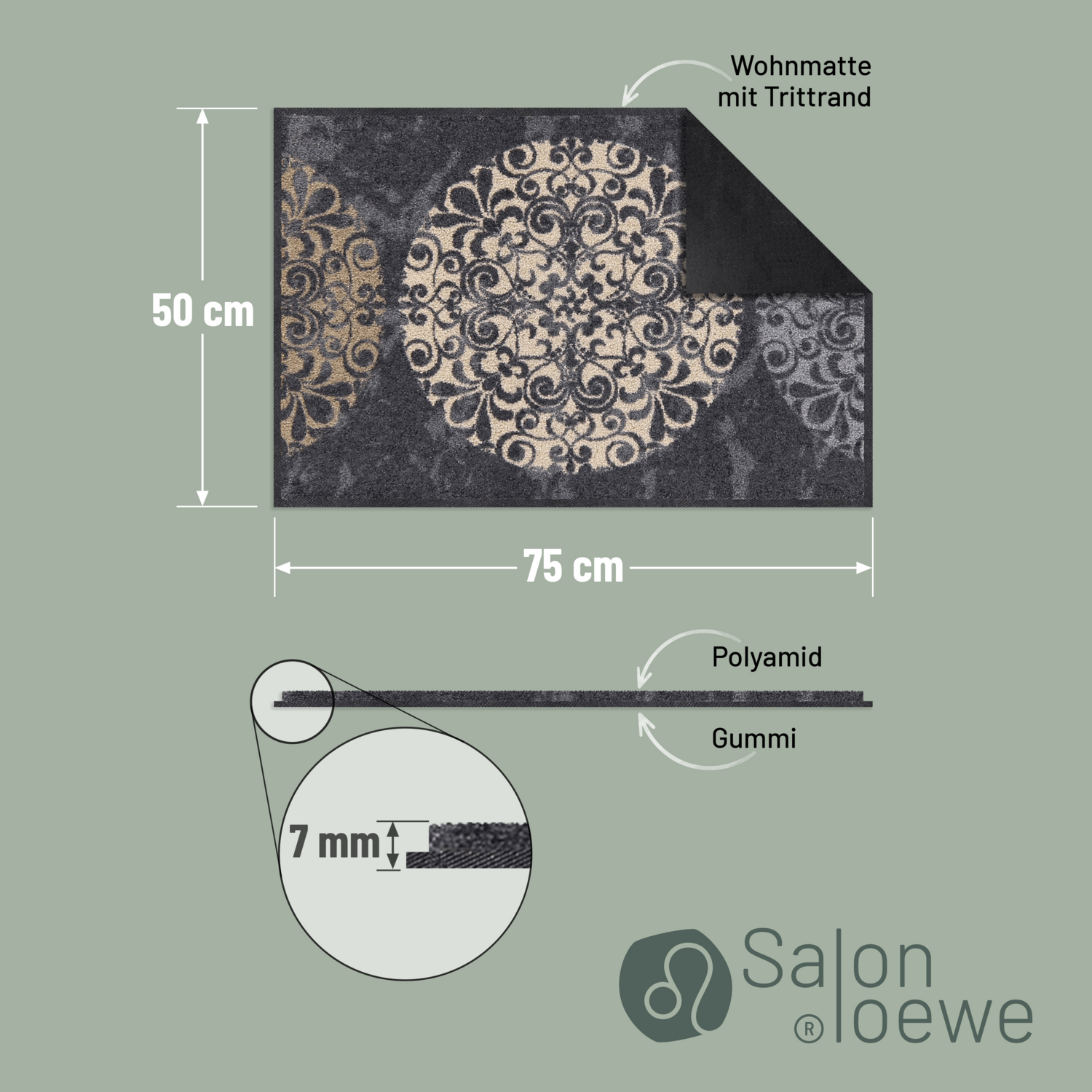 salonloewe-fliesenkreise-l-ufer-50-x-75-cm-schmutzfangmatte-in-grau-und-beige-mi image 4