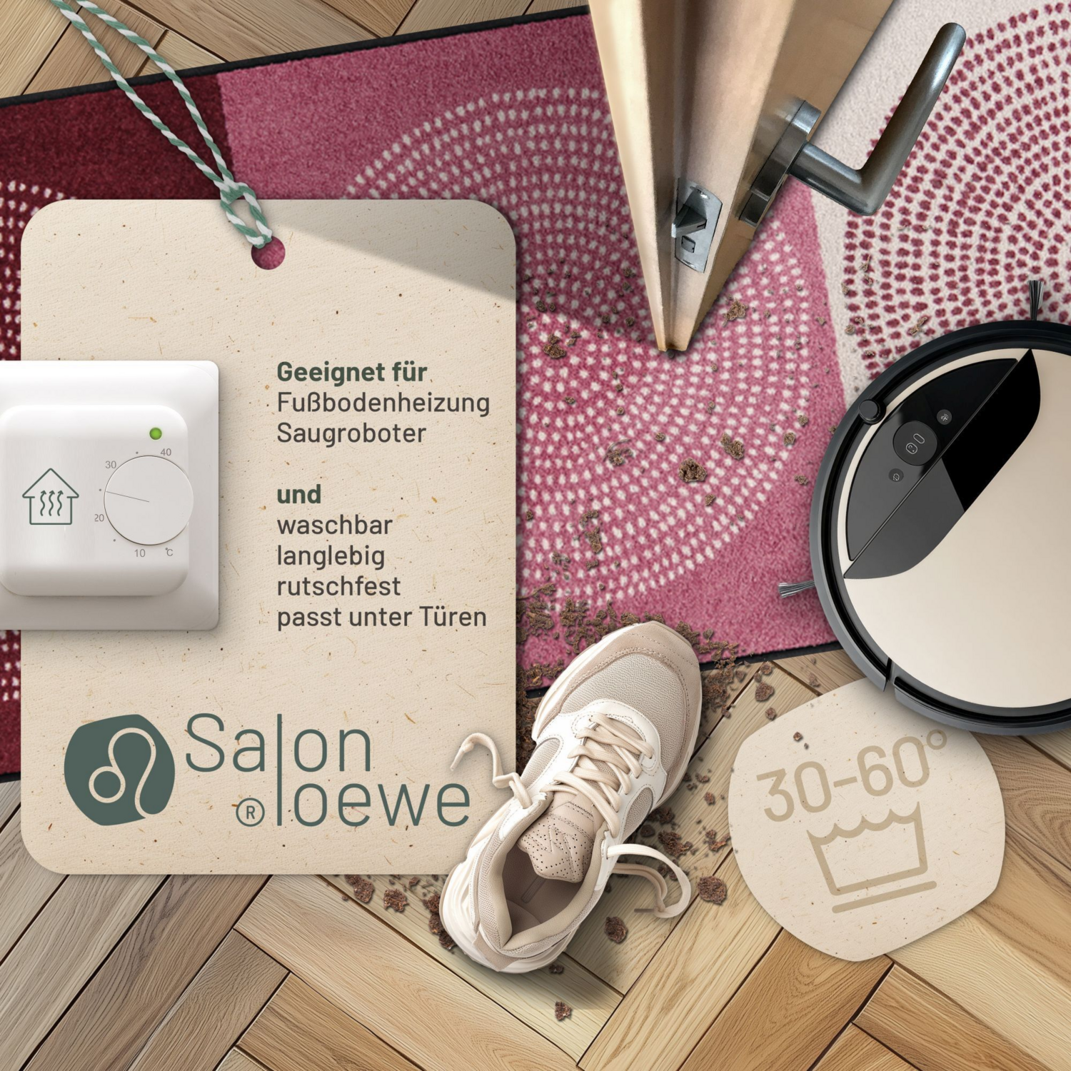 salonloewe-nestor-rose-teppich-75-x-190-cm-l-ufer-im-uni-design-polyamid-rutschf image 2
