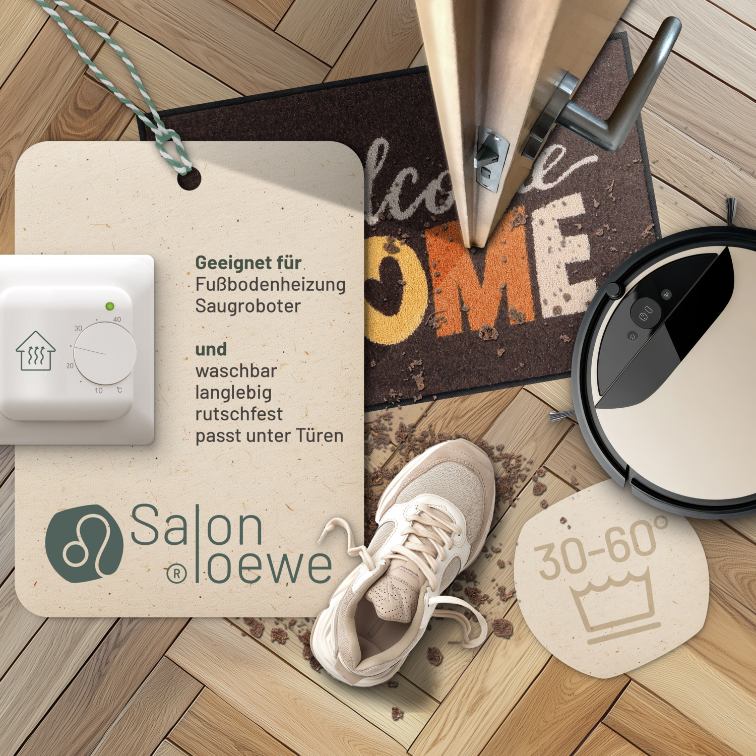 salonloewe-homecoming-brown-eingangsmatte-50-x-75-cm-waschbare-fu-matte-mit-welc image 3
