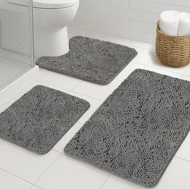 gorilla-grip-chenille-badezimmerteppich-3er-set-soakstopper image 1