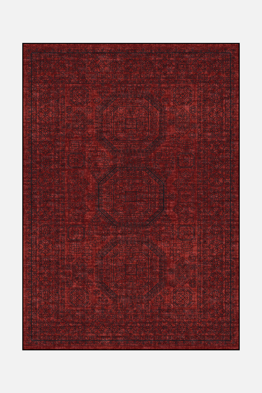 teppana-livia-bordeaux-teppich-waschbar image 1
