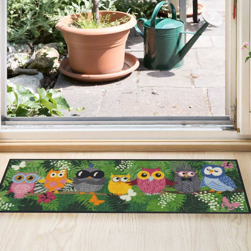 salonloewe-dschungeleulen-eingangsmatte-30-x-100-cm-eulenmotiv-waschbar-rutschfe image 2