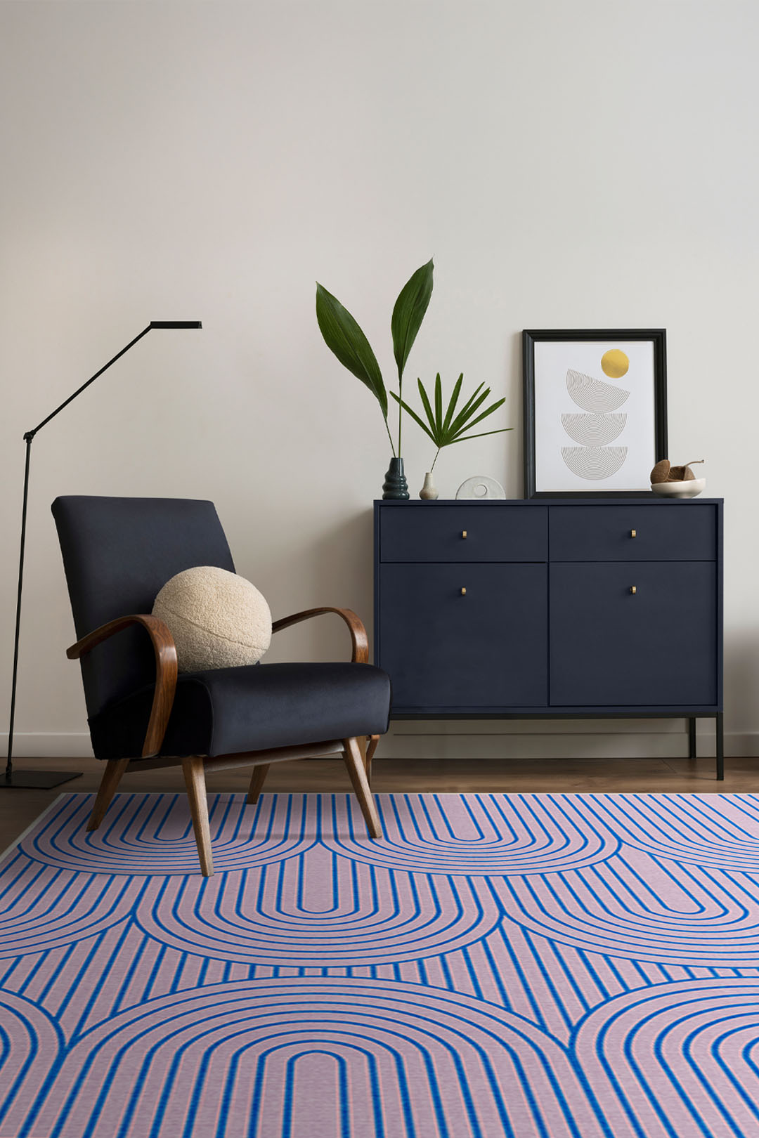 teppana-woge-lila-teppich-waschbarer-indoor-teppich-mit-geometrischem-design-spl image 4