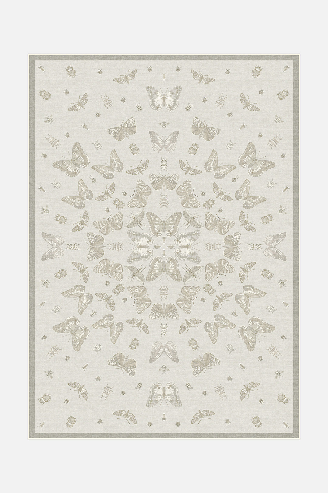 teppana-schmetterling-beige-waschbarer-teppich image 1