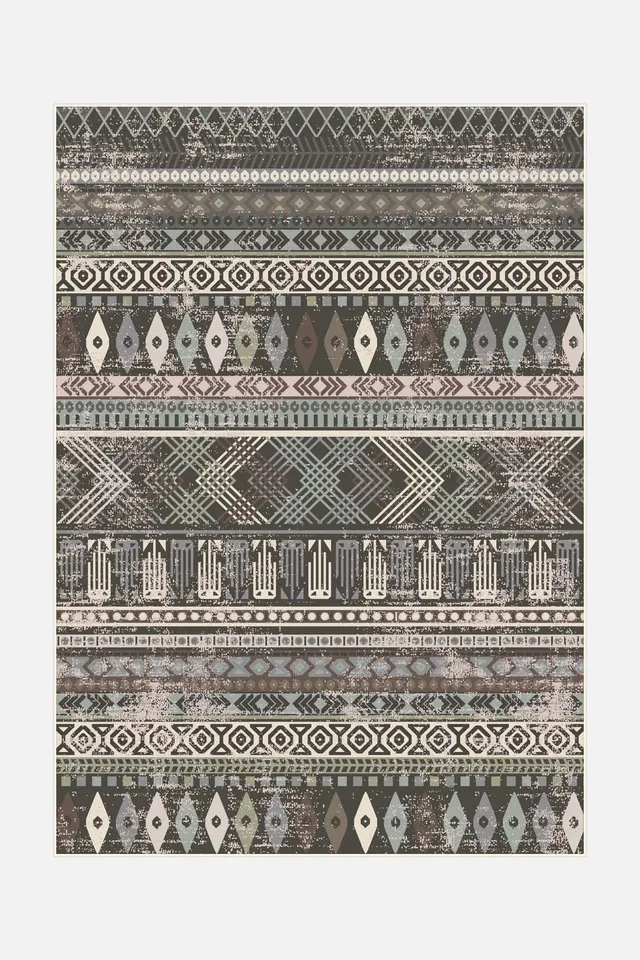teppana-mila-stein-teppich-klassischer-marokkanischer-inndoorteppich-in-braun-ta image 1