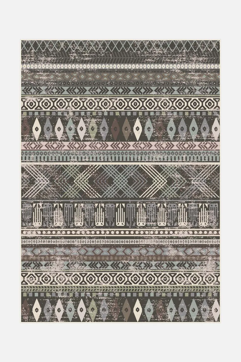 teppana-mila-stein-teppich-klassischer-marokkanischer-inndoorteppich-in-braun-ta image 1