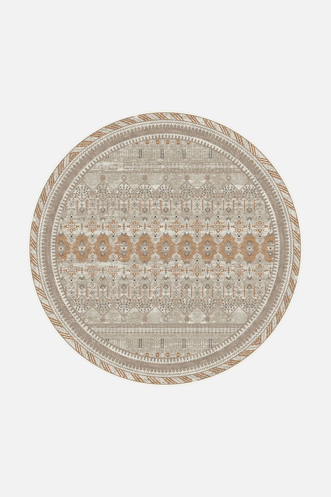 teppana-nele-taupe-teppich-waschbarer-marokkanisch-boho-teppich-braun-taupe-crem image 8