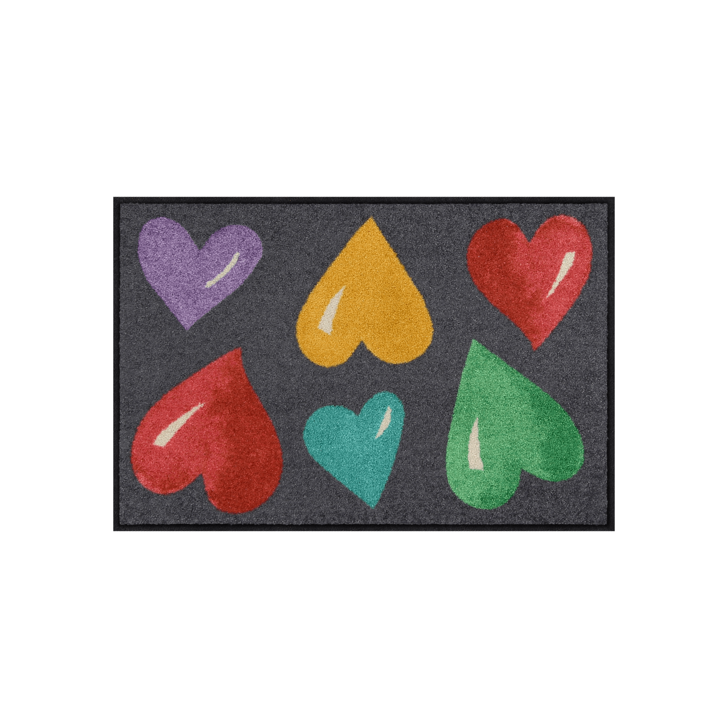 salonloewe-big-hearts-colourful-eingangsmatte-50-x-75-cm-bunte-fu-matte-mit-herz image 1