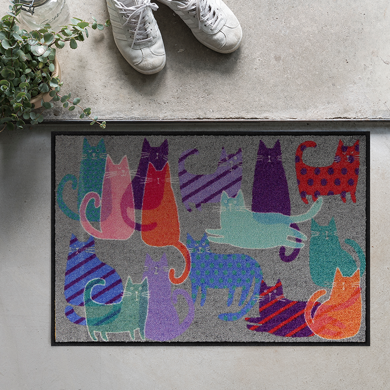 salonloewe-cats-meeting-eingangsmatte-50-x-75-cm-waschbare-fu-matte-mit-katzen-m image 2