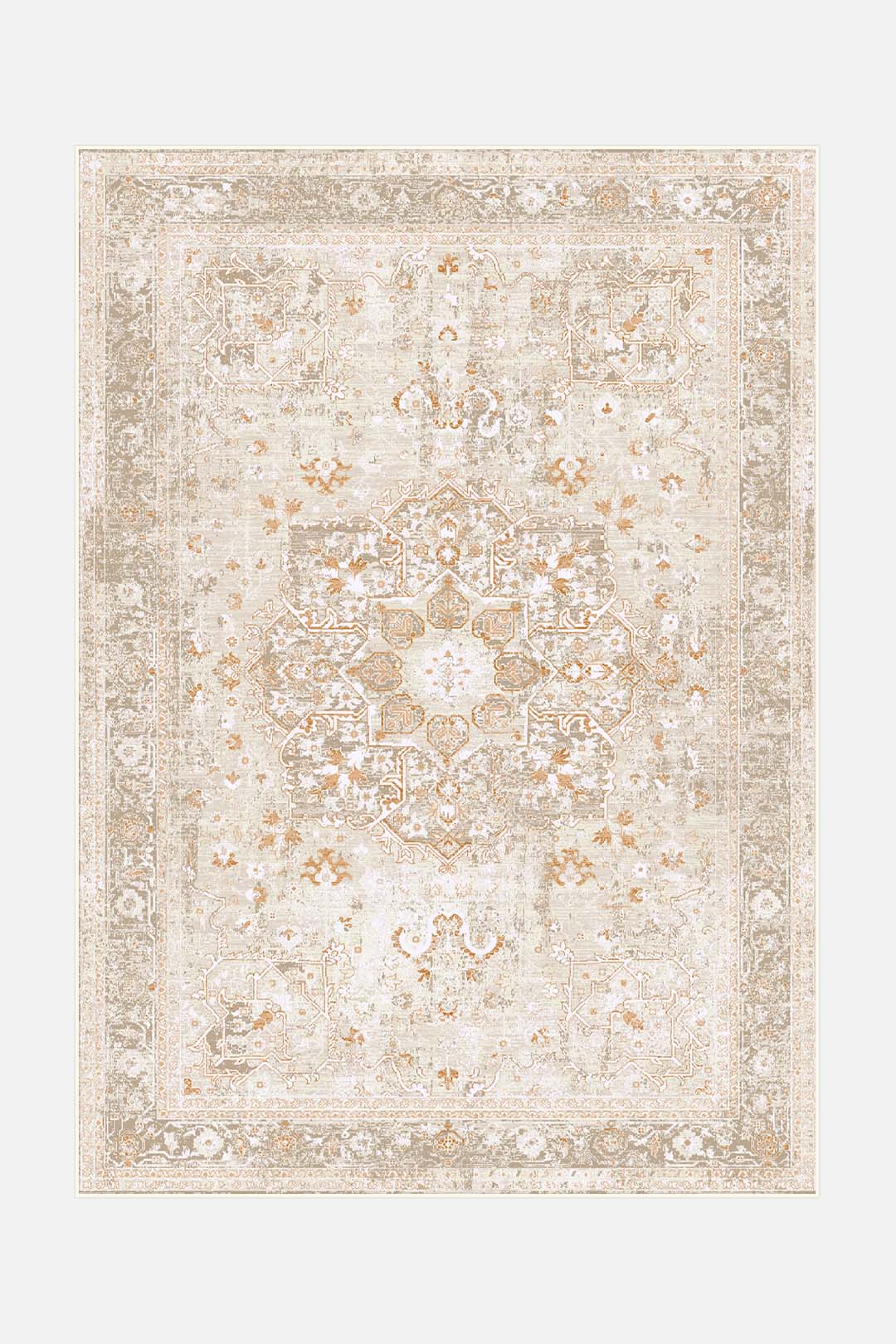 teppana-marie-ambra-teppich-waschbarer-bestseller-boho-beige-gelb image 1