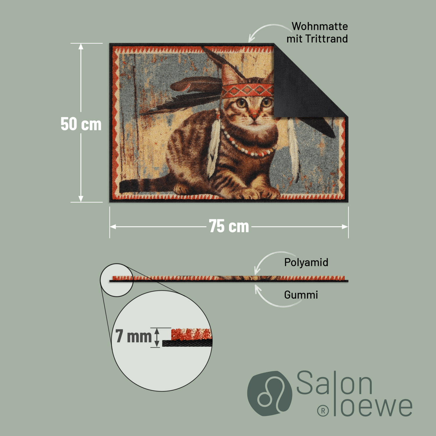 salonloewe-lakota-eingangsmatte-50-x-75-cm-polyamid-fu-matte-mit-katzenmotiv-und image 4