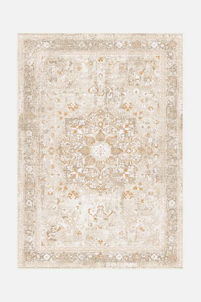 teppana-marie-ambra-teppich-waschbarer-bestseller-boho-beige-gelb image 1