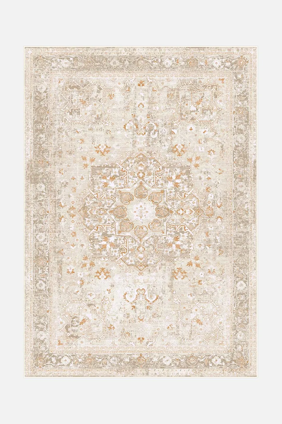 teppana-marie-ambra-teppich-waschbarer-bestseller-boho-beige-gelb image 1