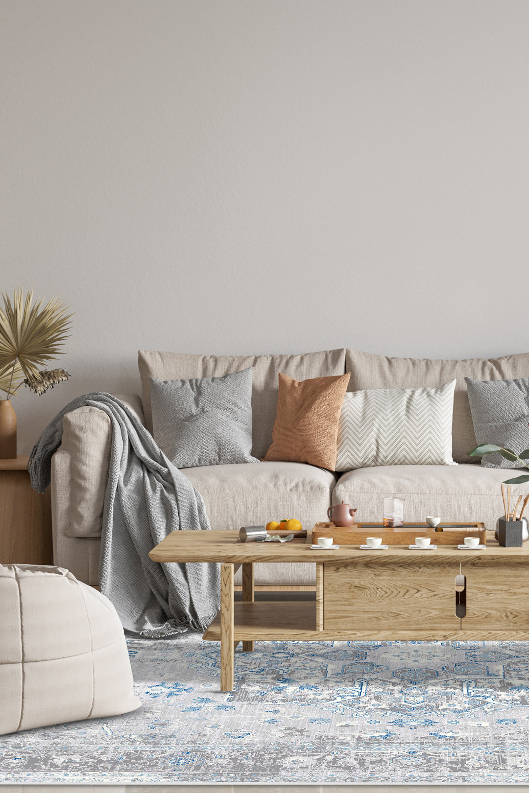 teppana-marie-vintage-teppich-waschbarer-indoor-teppich-in-blau-gr-n-inkl-rutsch image 4