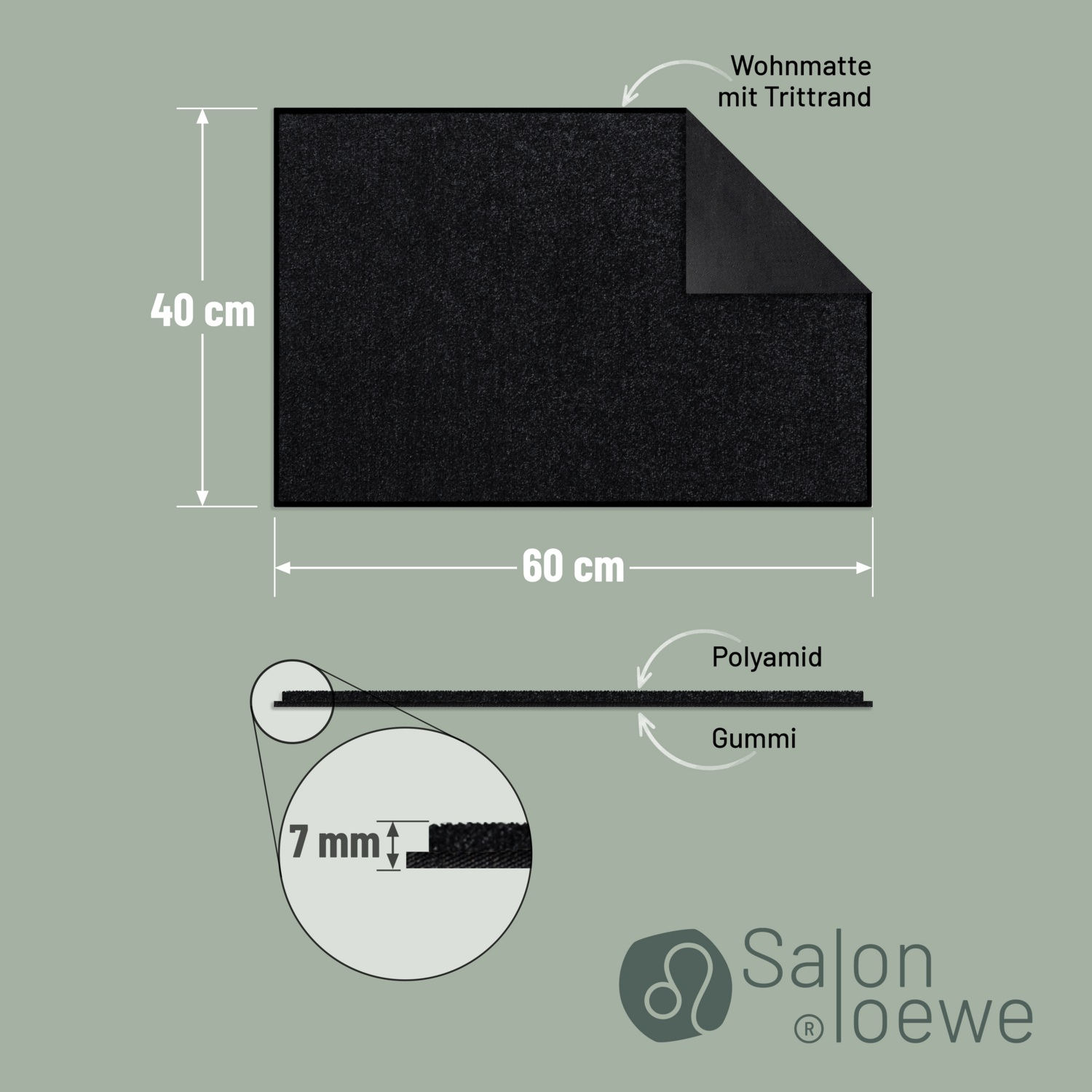 salonloewe-schwarz-l-ufer-40-x-60-cm-waschbare-trocknergeeignete-fu-matte-aus-po image 3