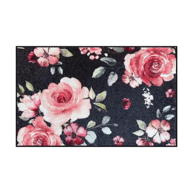 salonloewe-beverly-teppich-75-x-120-cm-waschbare-fu-matte-mit-romantischem-blume image 1