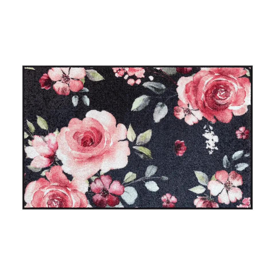 salonloewe-beverly-teppich-75-x-120-cm-waschbare-fu-matte-mit-romantischem-blume image 1
